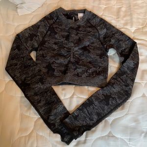 Gymshark Adapt Camo Seamless Long Sleeve Crop Top